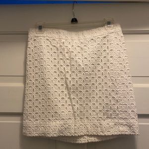 Eyelet mini skirt